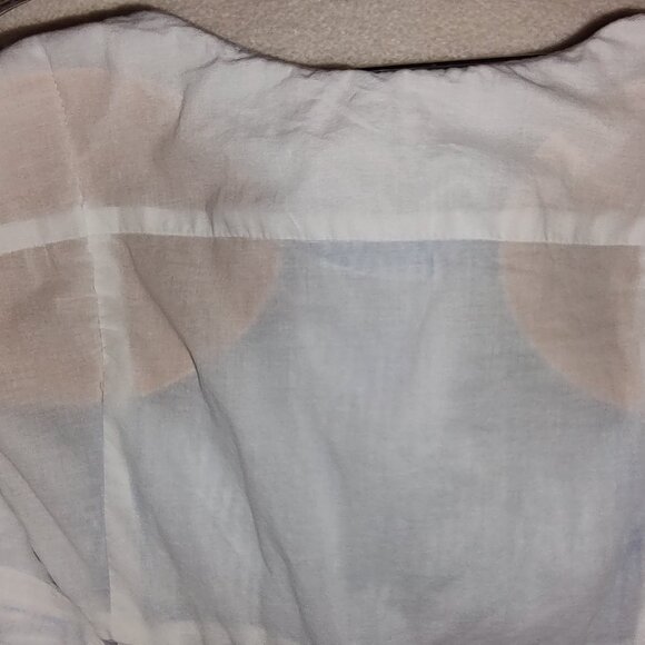 LILLY PULITZER TESSA DRESS SEERSUCKER STRIPE BLUE-WHT-LACE TRIM-TIE STRAPS SZ 6 - Picture 6 of 11